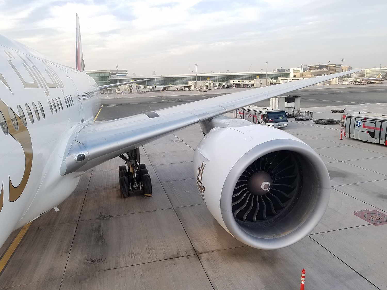 A Boeing, ami elhozott minket Dubai-ig.